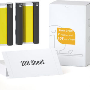 4"X 6" Photo Paper 108 Sheets and Two Ribbons